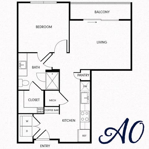 a floor plan of a house with a bedroom and a living room